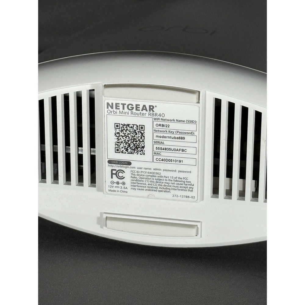 Netgear Orbi Mini RBR40 Tri-Band WiFi Router Tested Working - Picture 4 of 4